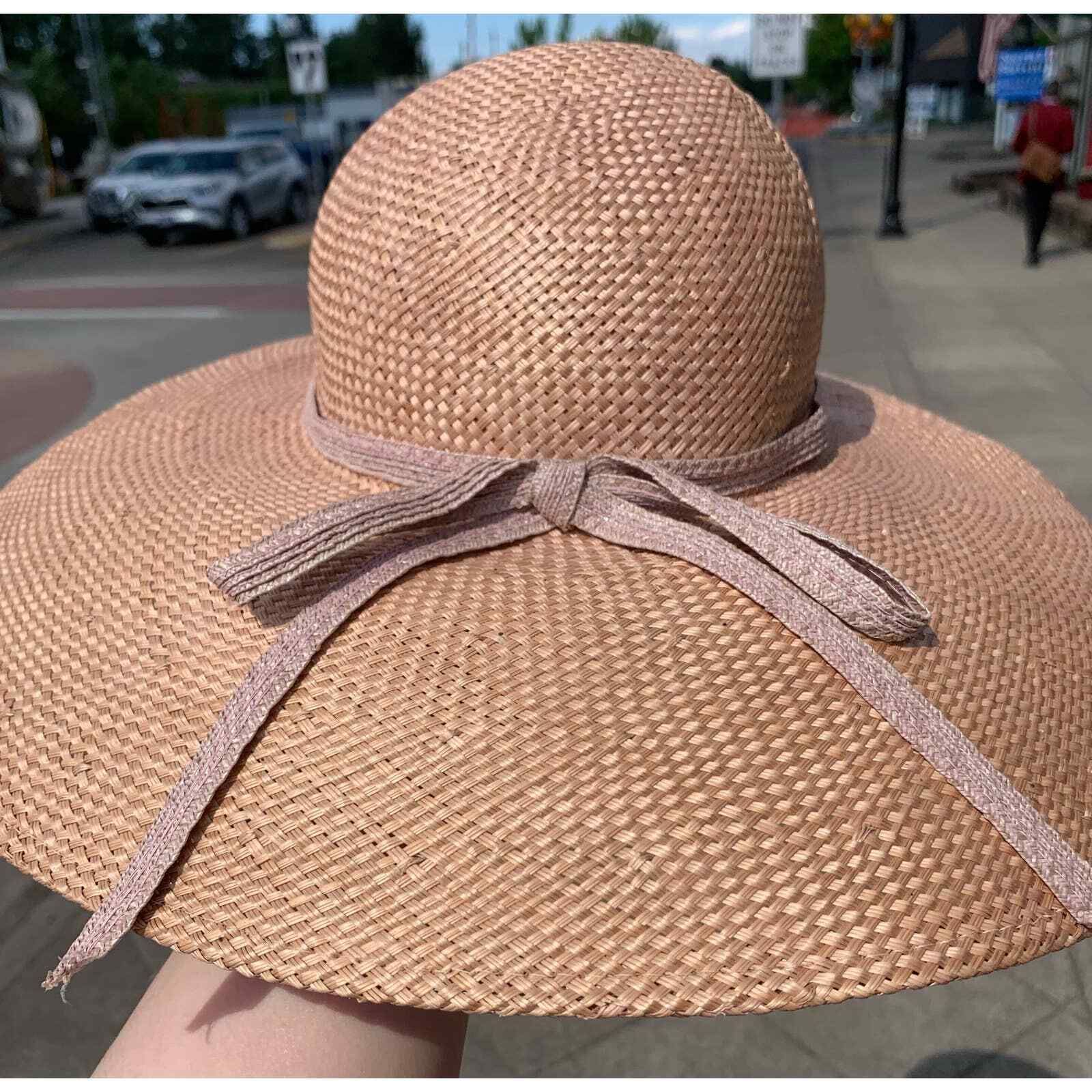 ERIC JAVITS Tan Vintage Straw Summer Hat - image 6