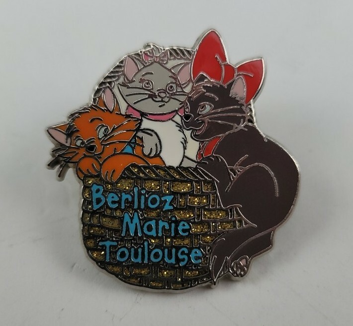 Disney Aristocrats Kittens in Basket Pin Berlioz Marie Toulouse Cat
