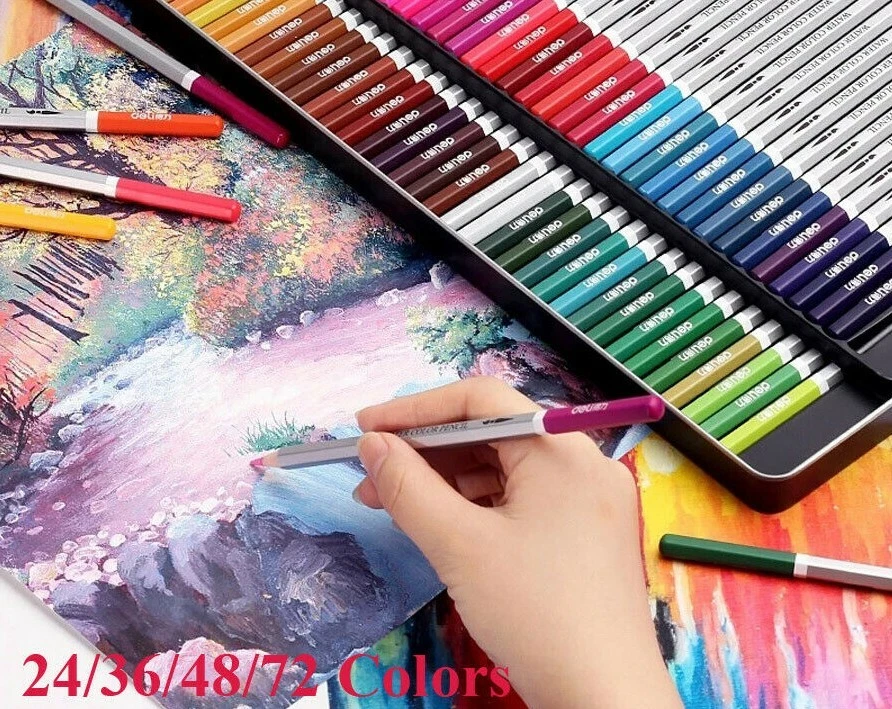 Professional Watercolor Pencil Set In Box Hobby Draw Water Soluble Drawing  Gift