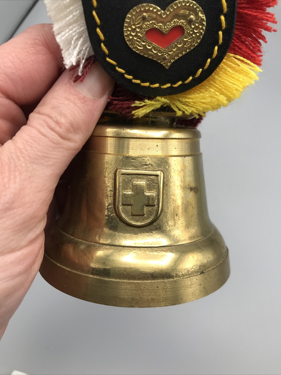 Appenzeller Swiss Switzerland Brass Cow Bell Multi Color