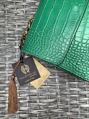 House of Harlow 1960 Croc-Embossed Leather Crossbody Bag  display picture 1