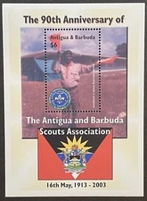 ANTIGUA 90TH ANNIVERSARY OF ANTIGUA SCOUTS ASSN STAMPS S/S MNH 2003 BOY SCOUT