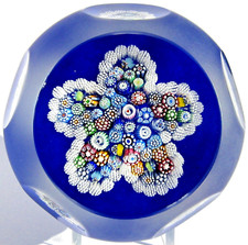 Briefbeschwerer Paperweight JOHN DEACONS Millefiori Flower 2024, facettiert!