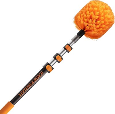 4-13 ft Cobweb Duster with Extension Pole // 20 Foot High Reach Spider Web Clean