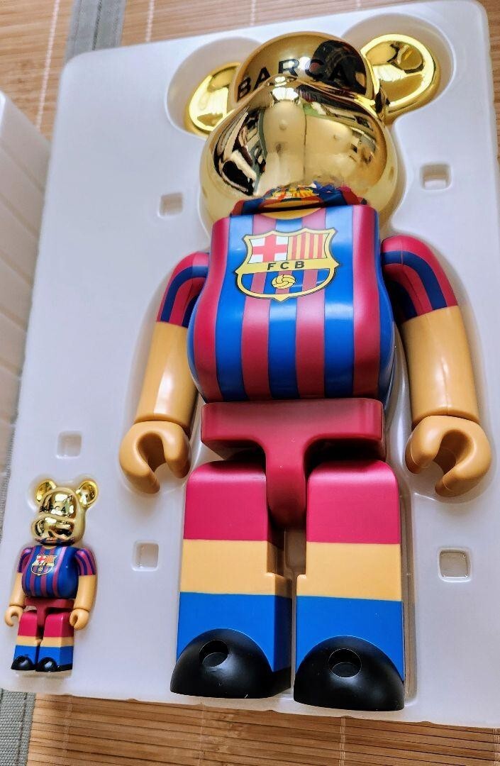 MEDICOM TOY - 【新品】BE@RBRICK FCBARCELONA 100％ &amp; 400％ MEDICOM TOY BE@RBRICK FCB FC BARCELONA 05 06 CHAMPION ver