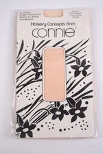 Hosiery Concepts from Connie Pantyhose Sheer to Waist Sandalfoot Size A Peach