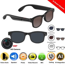 AI Smart Glasses with Camera – 1080P Video Recording Glasses with Audio, Real-Ti