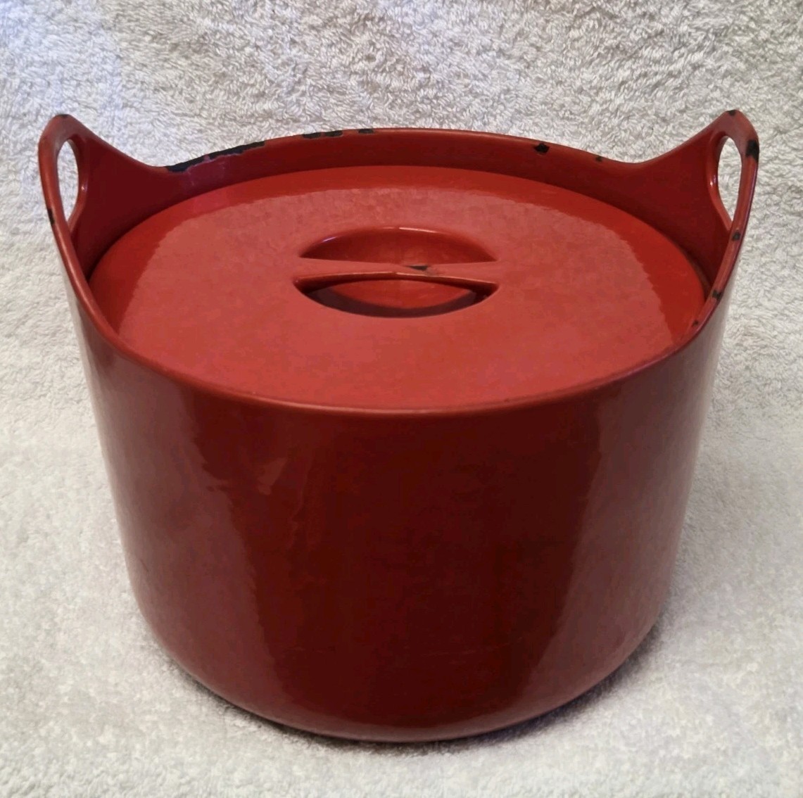🔶️ROSENLEW FINLAND RED CAST IRON DUTCH OVEN TIMO SARPANEVA
