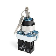 22MM Key Switch, 2 Position, 1NO, 10A, 660VAC, Panel Mount