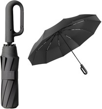 Travel Foldable Umbrella, Lightweight Automatic Open Close Umbrella with Handle