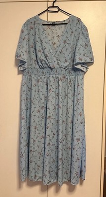 Original ~Shein Curve~ Damen Kleid florales Muster Plus Size Gr. 4XL
