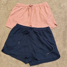 Womens Waffle Knit Pajama Shorts Medium set of 2 