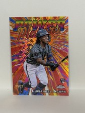 Luisangel Acuña 2025 Topps Logofractor Orange Power Players Refractor # /25 Mets