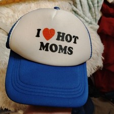 Trucker Hat Snapback Red White And Blue Hot Moms Are Fantastic Rare Vintage
