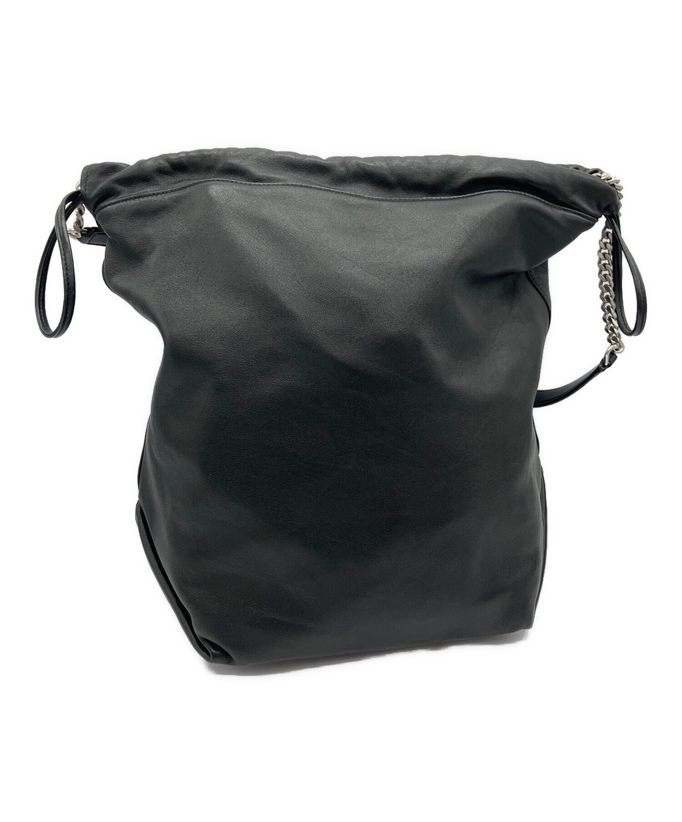 Borsa a tracolla Saint Laurent Paris Teddy con coulisse nera