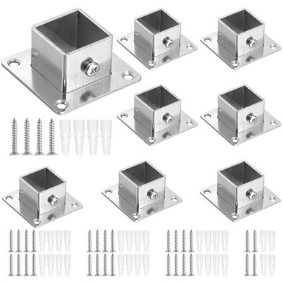 MorningRo 8 Pcs Square Post Bases 1'' x 1'' Stainless Steel Flange Anchor Bases...