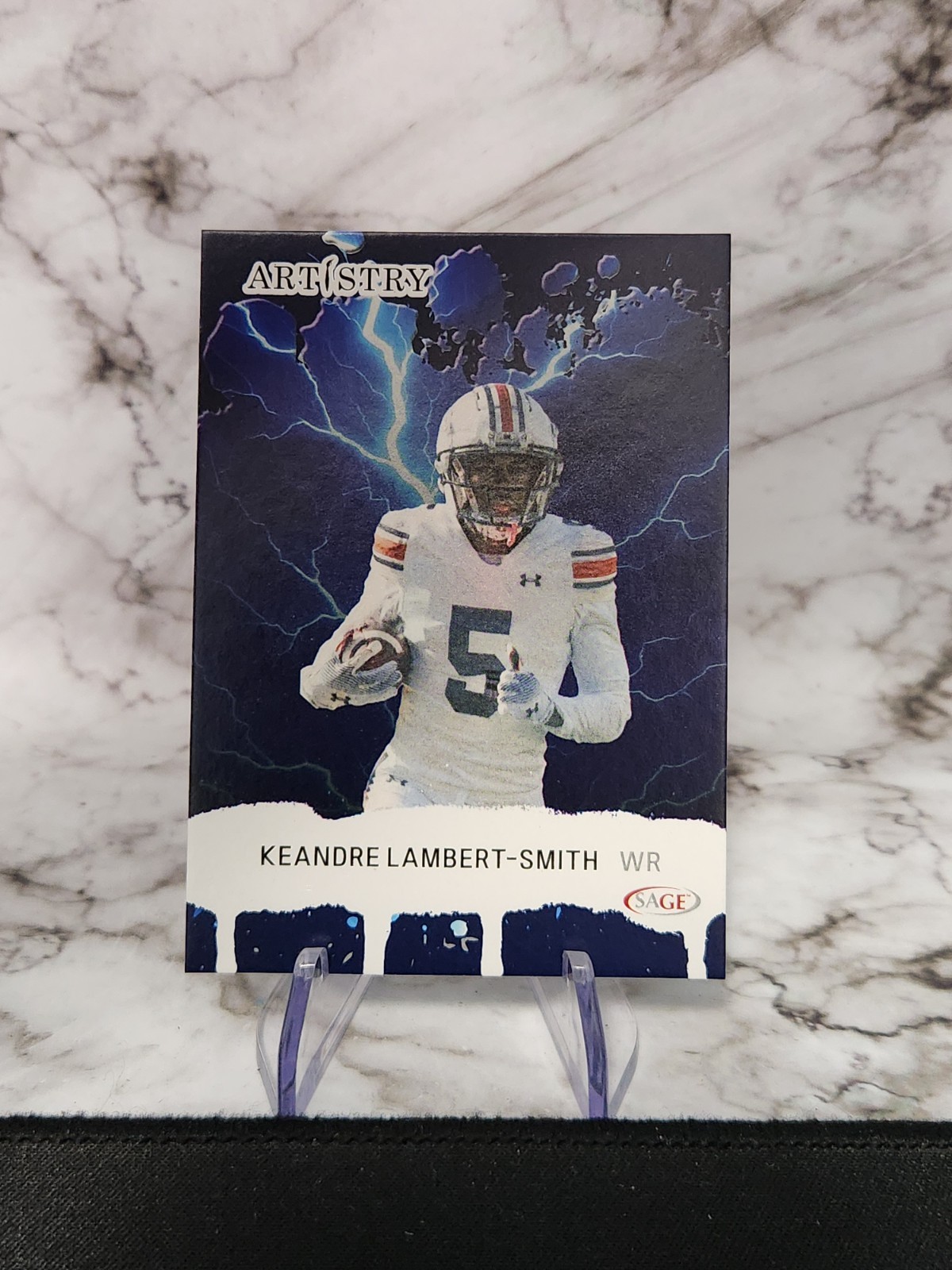 2025 SAGE Artistry - Blue #62 Keandre Lambert-Smith - Auburn Tigers 