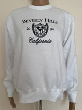 Victoria's Secret PINK Long Sleeve Fleece Crew Neck Sweatshirt S NWT White