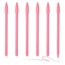 6Pcs Colored Gel Ink Pens, 0.5mm Coral Pink Gel Ink Ballpoint Pens, Coral Pink