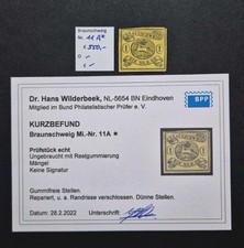 Braunschweig Nr. 11A sauber ungebraucht mit Falz, gepr&uuml;ft BPP (Michel: 550&euro;)