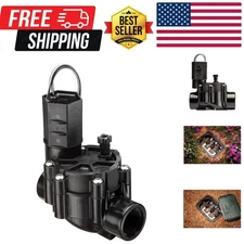 In-Line Automatic Sprinkler Valve, 3/4" Threaded x Female, Black