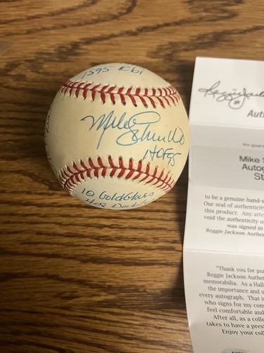 Autographed Mike Schmidt 16 Stat Hand Signed Baseball Beckett Auto Authentic - Picture 2 of 8