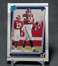 Christian Barmore Rated Rookie RC 2021 Donruss Card #349 New England Patriots. rookie card picture