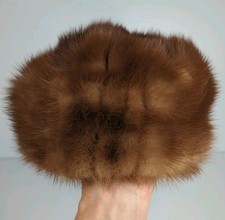 Women's Vintage Betmar Paris New York Bambergers Brown Mink Fur Hat One Size