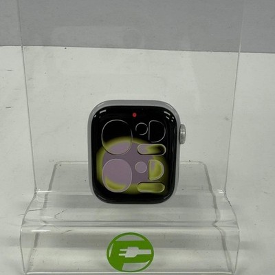 GPS Only Apple Watch Series 8 45MM Silver Aluminum Midnight Black Nike Sport