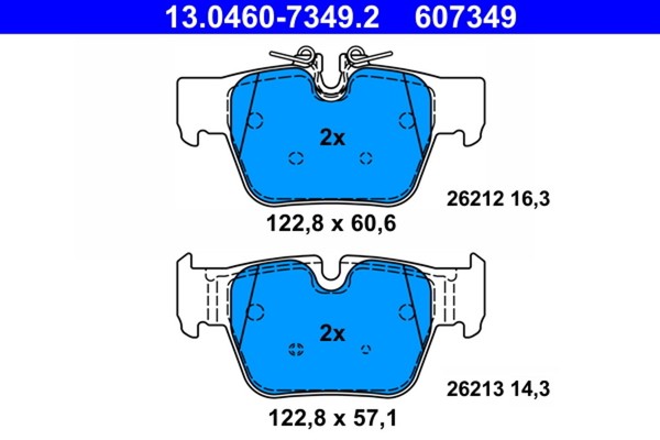 Bremsbelagsatz Scheibenbremse Ate 13.0460-7349.2 FüR Bmw 2Er F44 X2 F39 1Er F40-image