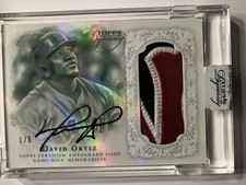 2015 Topps Dynasty David Ortiz 3-Color Game Used Patch Auto #/5 SEALED 2013 MVP 