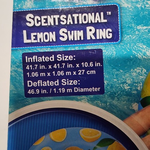 Bestway H2OGO! Anello da nuoto gonfiabile profumato al limone profumato piscina galleggiante età - Foto 2 di 5
