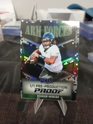 2025 Leaf Metal Arm Forces Elijiah Oehlke 1/1 Pre- Production Proof