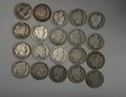 (20) US Barber Silver Quarters 25cc Nice Lot Ave Circ.