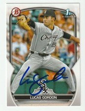 Lucas Gordon Signed 2023 Bowman Draft Card BD-126 Auto White Sox Autograph COA
