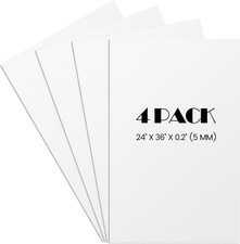 4 Pack White Foam Board, 24 X 36 Inch Acid-Free Foam Core Board, 5Mm Thick Doubl
