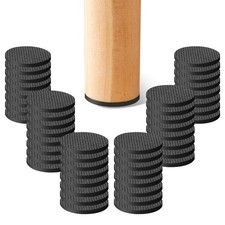 Non-Slip Furniture Pads - 48 Self-Adhesive Rubber Feet for Hardwood Floors