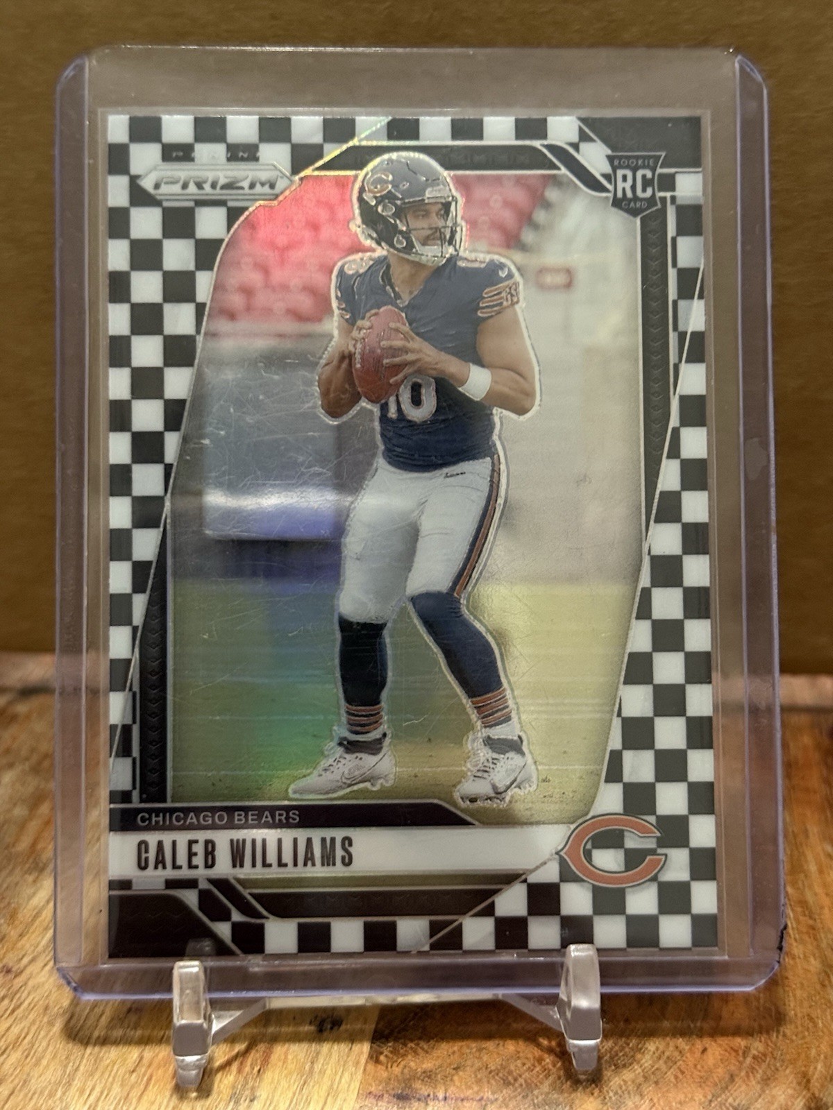 2024 Panini Prizm #301 Caleb Williams Black & White Checkerboard Prizm SSP RC