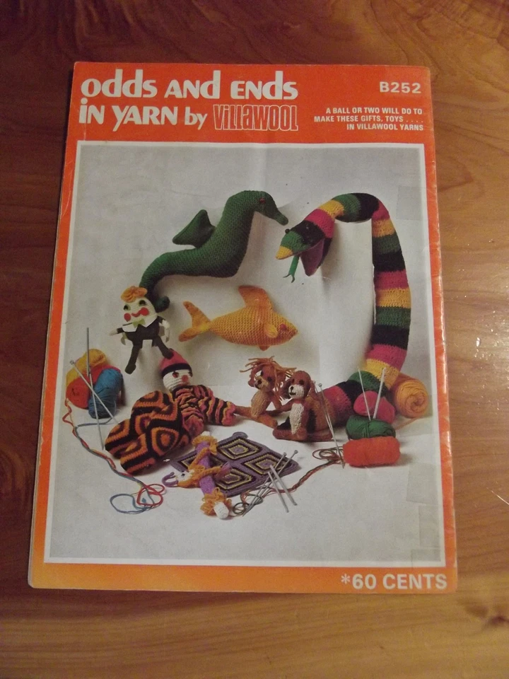 CROCHET & KNIT PATTERN BOOK ODDS AND ENDS IN YARN BY VILLAWOOL * MUST SEE - Image 2 of 2