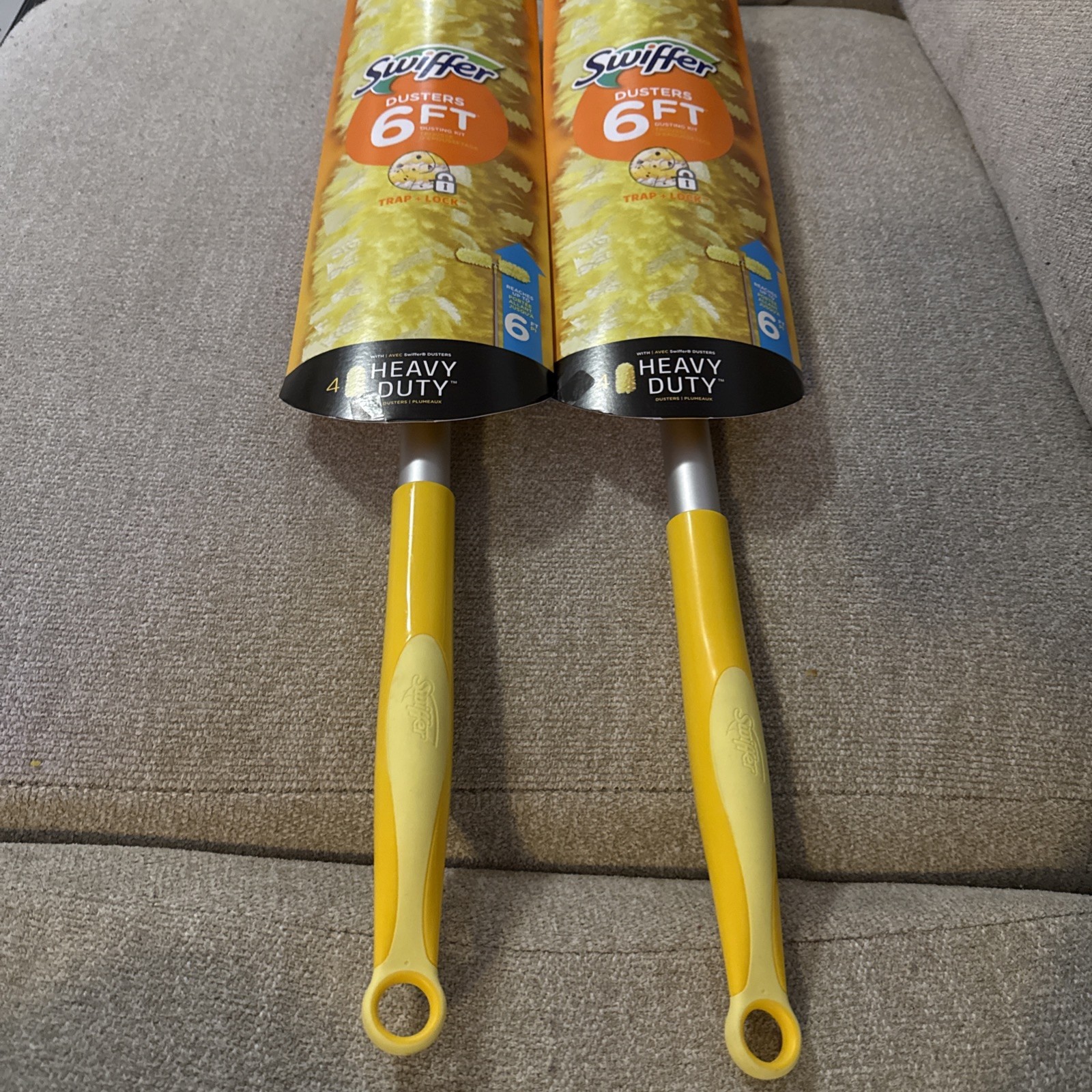 2x -  Swiffer Dusters 6ft Extendable Handle with 4 Refills