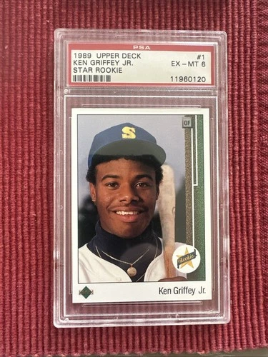 1989 Upper Deck - Star Rookie Ken Griffey Jr #1 (RC) PSA 6