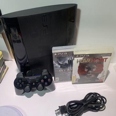 Sony PlayStation 3 PS3 Super Slim 500GB Console Black CECH-4301C Tested Working