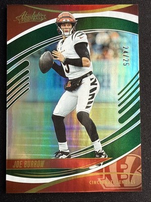 Joe Burrow 2025 Panini Absolute Football Green /25 Bengals #37