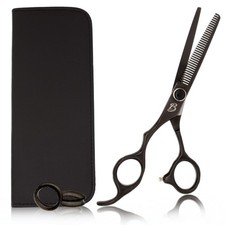 Left Handed Thinning Shears For Hair Cutting 35 Tooth 6 inches  Black Titani...