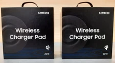 Lot of 2 Samsung Wireless Charger Pad 2018 Black EP-P3100