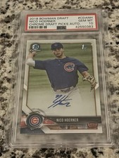 2018 Bowman Draft Nico Hoerner Chrome Draft Picks Rookie 1st Auto #CDA-NH PSA 10