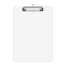 Clear Plastic Clipboard A4, 8.5 x 11, Low Profile Clip, Office Supplies