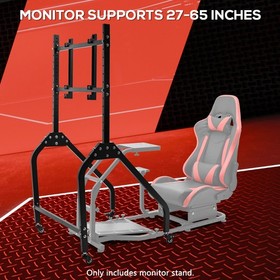 Supllueer Monitor Stand Adjustable TV Position 27-65 In For Racing Sim Cockpit
