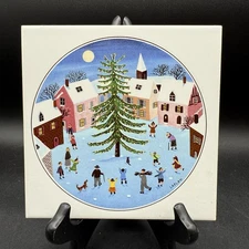 Villeroy & Boch Naif Christmas Luxembourg Square Trivet Tile Minty