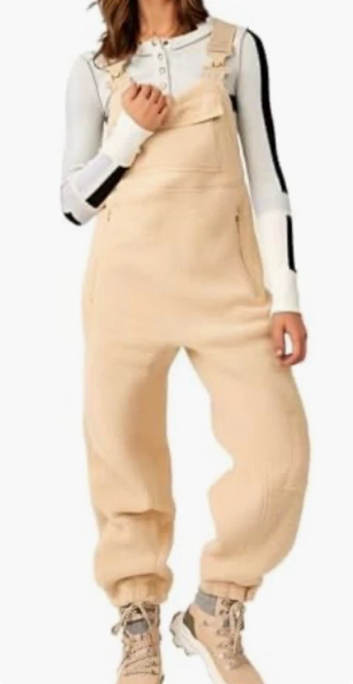 Monos informales holgados con tirantes de invierno #301 para mujer de vellón difuso #301 Foto 3 de 4